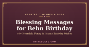 blessing messages for behn birthday