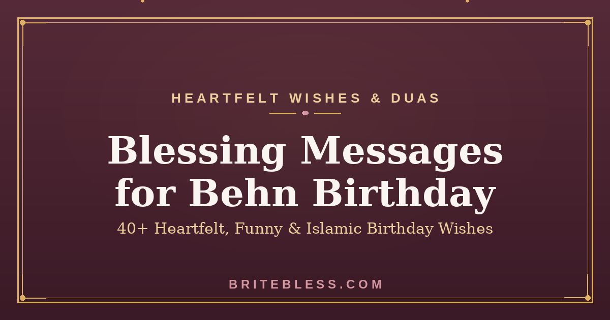 blessing messages for behn birthday